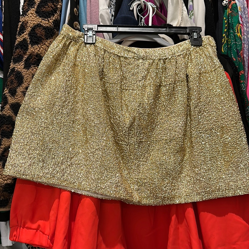 Sparkle in this gold skirt!